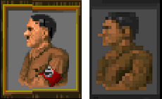 Hitler portraits in Wolfenstein 3D